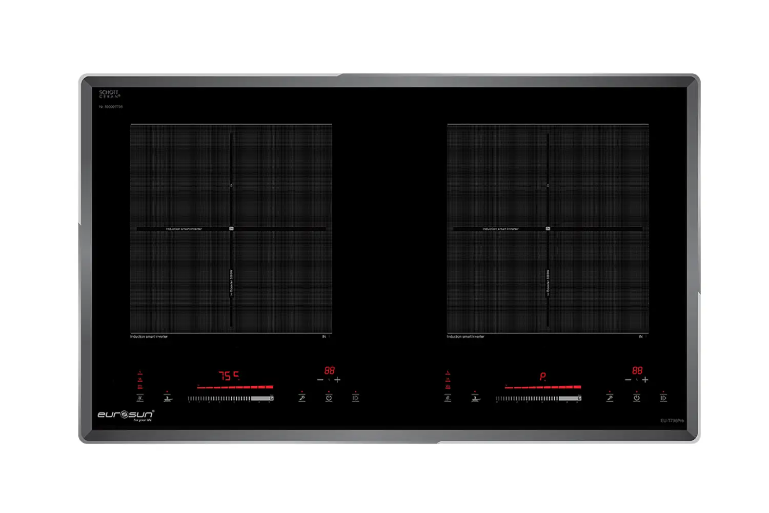 Bếp từ Eurosun EU-T786NANO – Mặt kính Euro Platinum phủ Nano, Booster 3000W, Inverter Malaysia